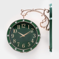 Часы настенные, на подвесе &laquo;Малахит&raquo;, плавный ход, 36&times;32 см, d-25 см, циферблат d-19 см