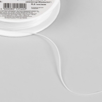 Резинка для бисера, 0,6 мм, 18 &plusmn; 1 м, цвет белый