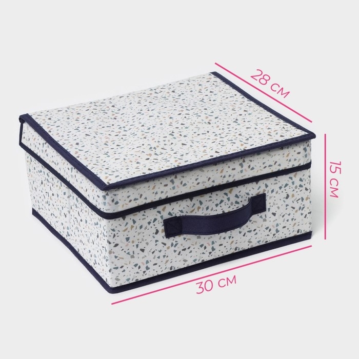 Короб для хранения Доляна &laquo;Мармелад&raquo;, 30&times;28&times;15 см, цвет белый