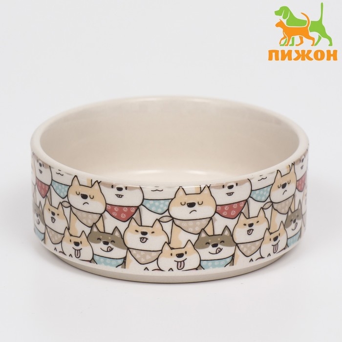 Миска керамическая "Хаски" 200мл, 10,5 х 4 см