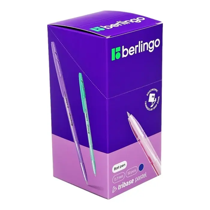 Ручка шариковая Tribase Pastel, узел 0.7 мм, чернила синие, МИКС