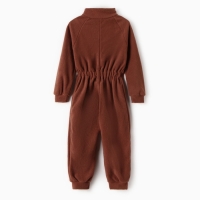 Комбинезон воротник-стойка, цвет коричневый, рост 104-110 см