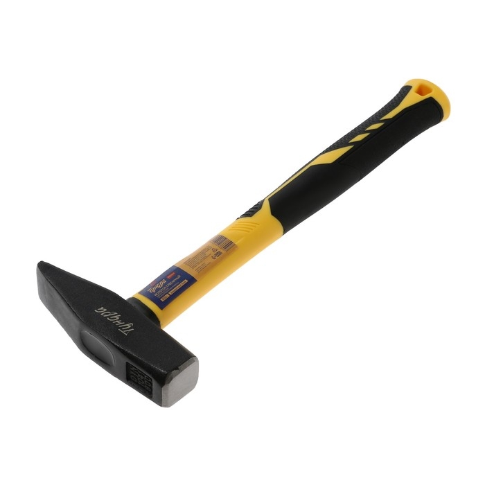 Молоток слесарный ТУНДРА ПРОФИ, квадратный боек, фиберглассовая 3К рукоятка, 600 г Молоток слесарный ТУНДРА ПРОФИ, квадратный боек, фиберглассовая 3К рукоятка, 600 г