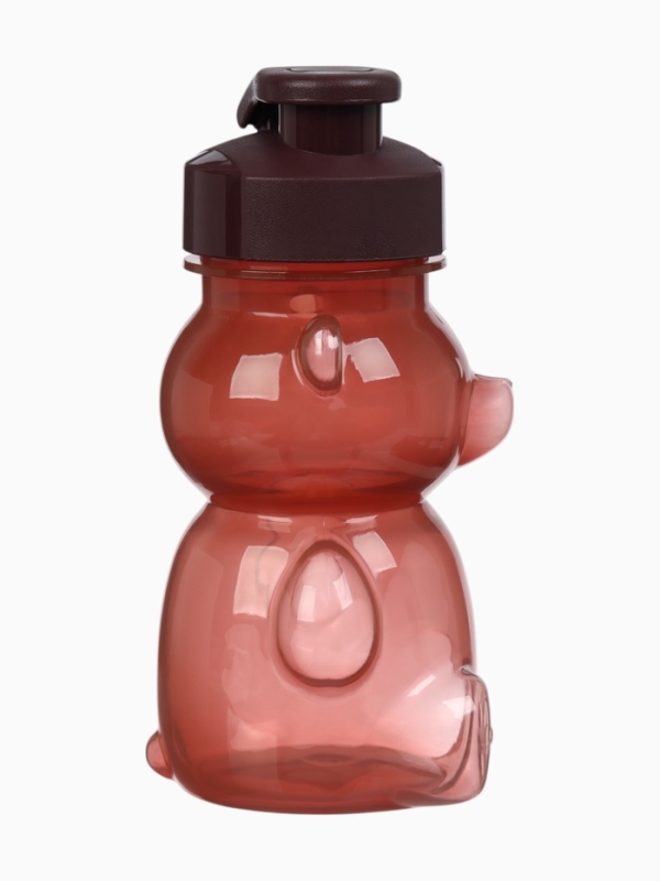 Поильник-непроливайка, 350 мл. "Мишка", цвет бежевый/коричневый