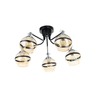 Люстра "Ремес" 5хЕ27 40Вт черно-хромовый 70х70х28 см