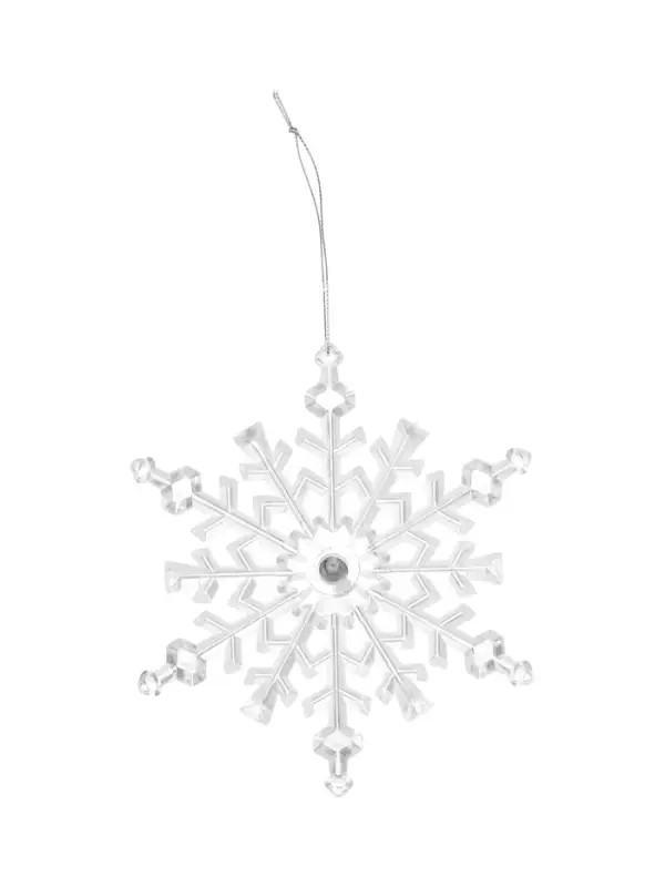 Подвеска светодиодная &laquo;Снежинка&raquo; 14 см, 1 LED, от батареек LR41&times;3, свечение RGB