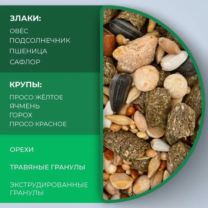 Корм Seven Seeds для морских свинок, с орехами, 500 г