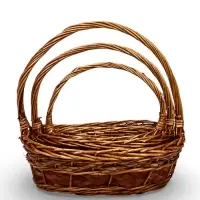 Набор корзин 3 шт Ротанг 31х26х12 26х22х11 23х18х9 см ручка h=25/23/21 см