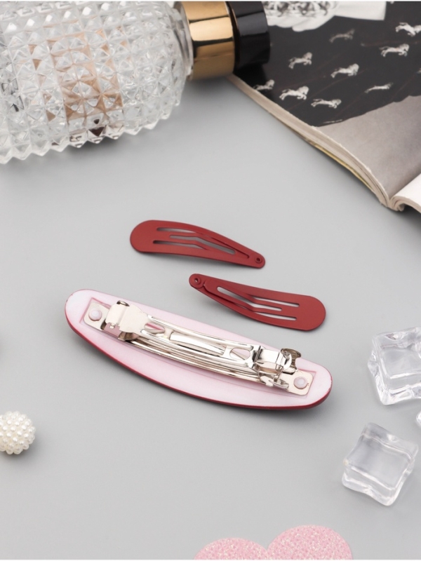 Набор для волос "Авиталь" (3 резинки 6 см, заколка-автомат 9 см, 2 невидимки 4,5 см) бордо   1069156