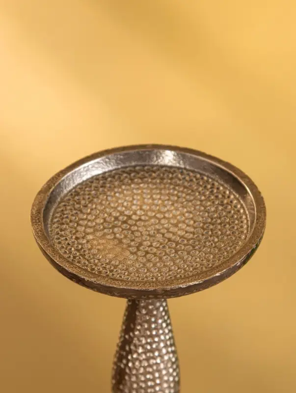 Подсвечник "Нью-Дели" алюминий 9х9х17 см, цв. бронза