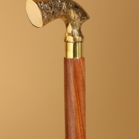 Трость деревянная, шишам, латунь 94 см