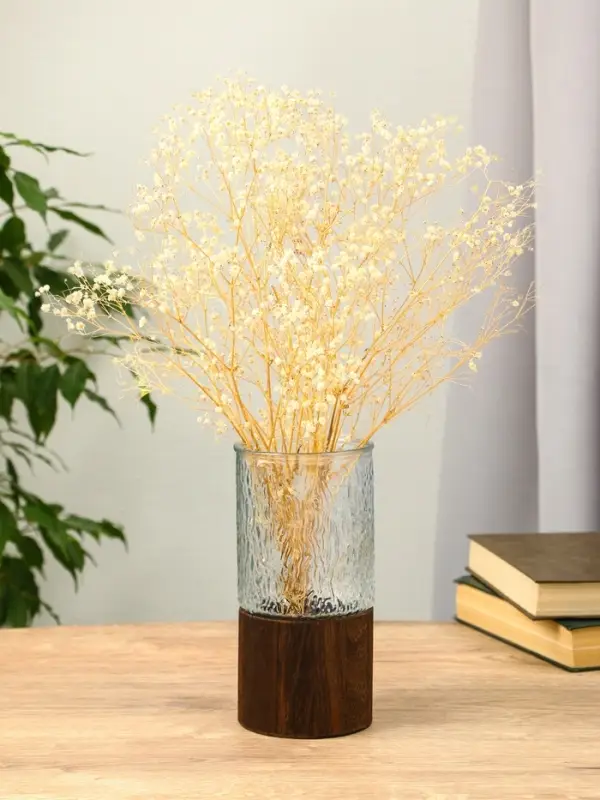 Ваза стекло настольная "Лесли" размытость, 20х10 см, прозрачный