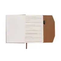 Ежедневник недатированный формат А5, с клапаном, 112л, линия, пвх, Коричневый