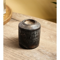 Подсвечник из дерева Джати, d 3 см, 8х8х10 см, цв. темно-коричневый Подсвечник из дерева Джати, d 3 см, 8х8х10 см, цв. темно-коричневый