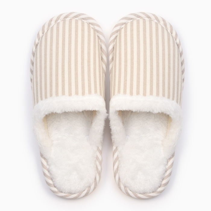 Тапочки женские, размер 38-39, бежевый