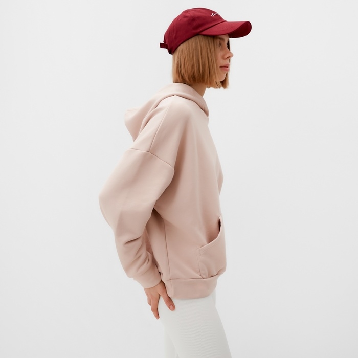 Худи женское MINAKU: Casual Collection цвет бежевый размер 46-48