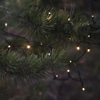 Гирлянда &laquo;Нить&raquo; 20 м, IP44, тёмная нить, 200 LED, свечение тёплое белое, 8 режимов, 220 В