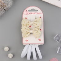 Набор для волос "Школьница галант" (4 резинки 3,5 см, 2 зажима 5,5 см) блестючки