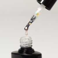 Гель лак для ногтей, &laquo;MILK GLITTER&raquo;, 3-х фазный, 8мл, LED/UV, цвет прозрачный (01)