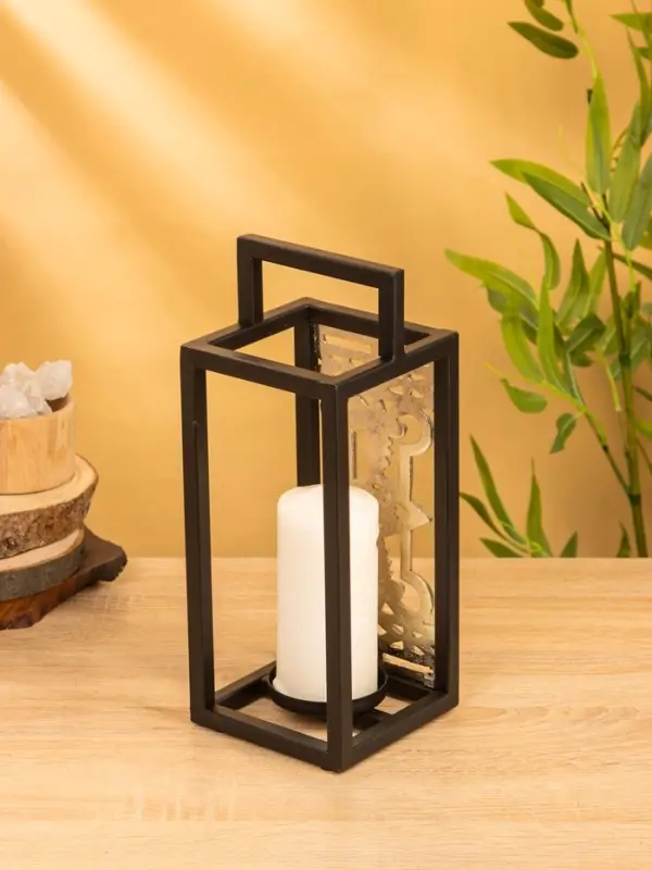 Подсвечник фонарь "Геральдика" 12,5х12,5х32 см, d 7,5 см, алюминий, железо