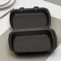 Ланч - бокс одноразовый, 24,7&times;20,6&times;3,5 см, 1 секция, чёрный