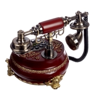 Ретро-телефон "Бабочка", 23 х 26 см, коричневый