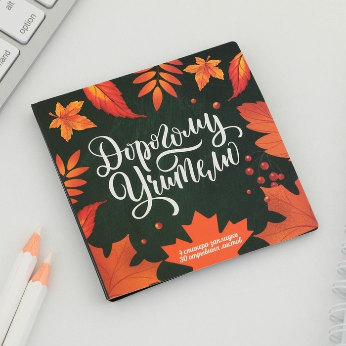 Набор в открытке &laquo;Дорогому Учителю&raquo;, стикеры 4 х 20 листов, отрывной блок 30 листов