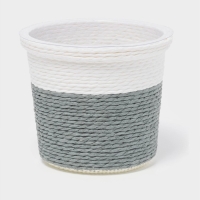 Кашпо для цветов плетёное &laquo;Бантик&raquo; 10,5&times;10,5&times;9 см, цвет МИКС