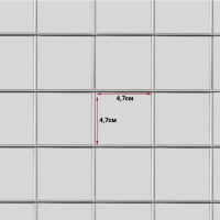 Сетка торговая 60&times;200 см, окантовка 6 мм, пруток - 4 мм, цвет хром (порошковое покрытие)
