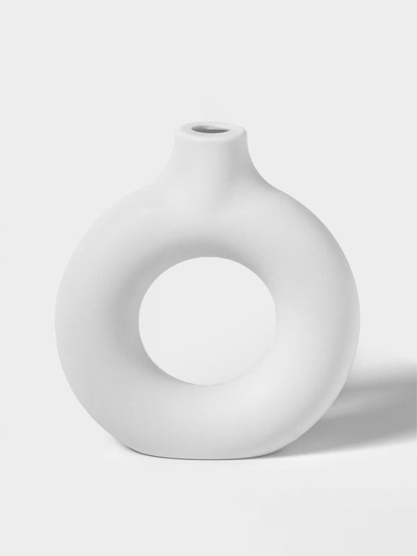 Ваза для сухоцветов Ваза для сухоцветов "Ring" 3,8х13,5х14,7 см, цвет белый