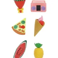 Набор фигурных ластиков, 6 штук, МИКС