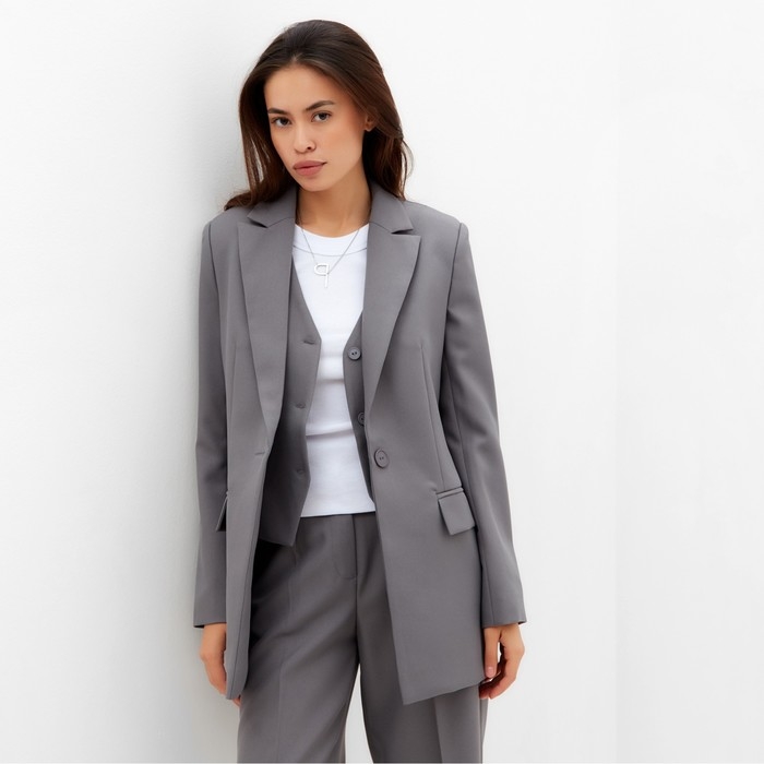 Пиджак женский MIST: Classic Collection р. 44, цвет серый
