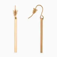 Набор 2 пред-та: серьги, колье "Минимализм", 45/55см, цвет белый в золоте