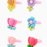 Кольцо &laquo;Выбражулька&raquo; цветы, форма МИКС, цветное, безразмерное