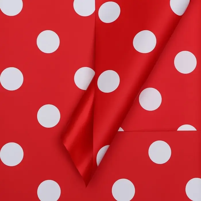 Пленка двухсторонняя &laquo;Горох крупный&raquo;, 58&times;58 см, красный