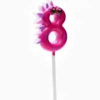 Свеча для торта цифра 8 &laquo;Зверюшки&raquo;, 5 см