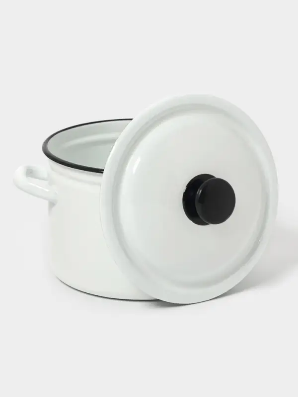 Кастр.цил.борт. 4л (белая)Без декора