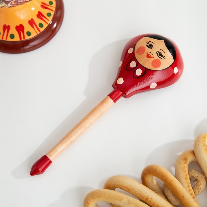 Ложка полубаская  &laquo;Матрёшка&raquo;, 19&times;6 см, микс