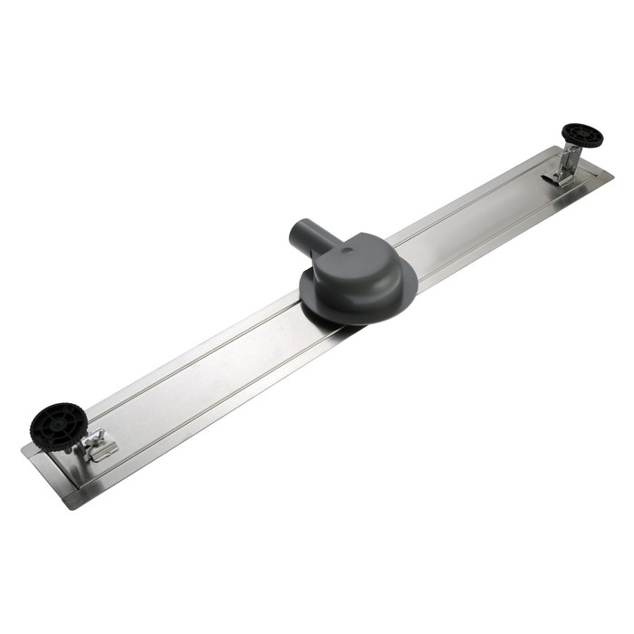 Трап ZEIN engr, c флaнцeм свободного вращ 360&deg;, 7&times;80 см, d=40/50 мм, нерж сталь, сатин