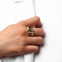 Кольцо металл &laquo;Ракушка&raquo; раковина, цвет золото, размер 16