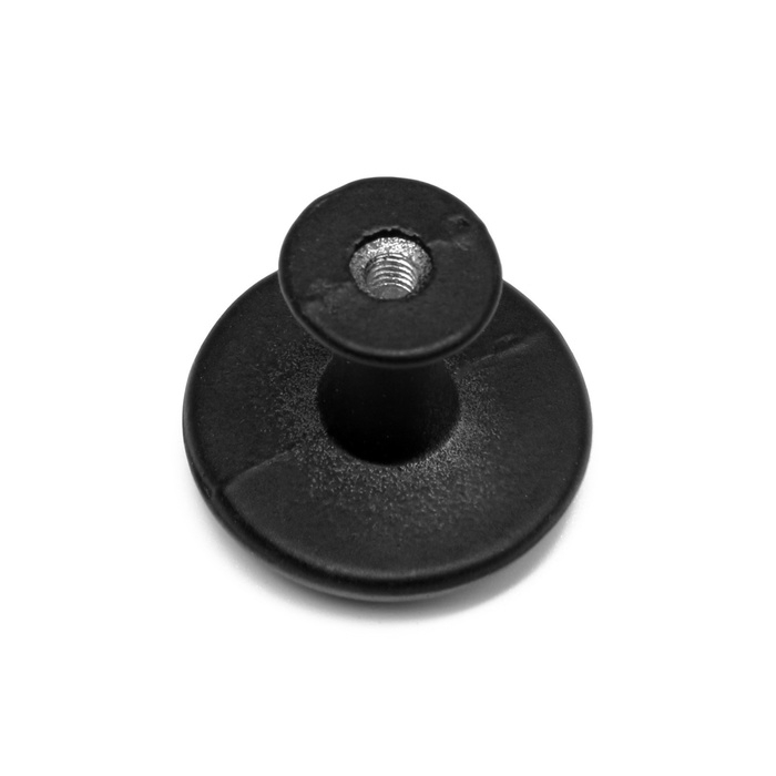 Ручка кнопка ТУНДРА РК118BL, черная, 8 шт TMP