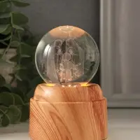 Сувенир стекло свет "Шар. Рождение" 6хLED шар d=6 см, крутится, USB 7х7х10 см
