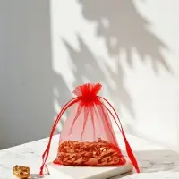 Набор мешочков подарочных 100шт. , 9 х 12, цвет красный (7585522)