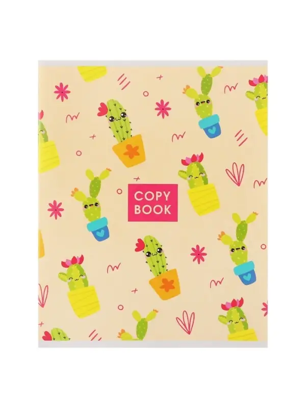 Тетрадь 48 листов в клетку Calligrata &laquo;Паттерн&raquo;, серые листы, МИКС