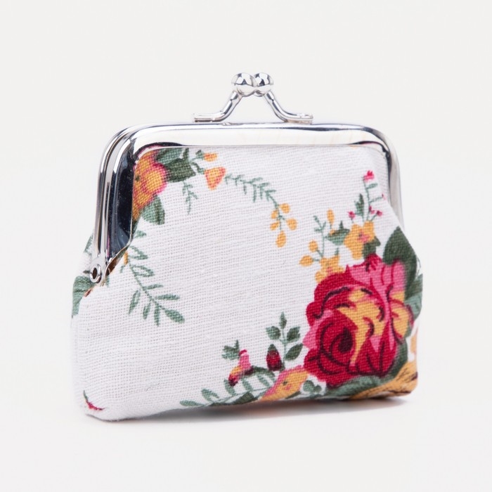 Кошелёк женский на фермуаре, цвет белый Кошелёк женский на фермуаре, цвет белый