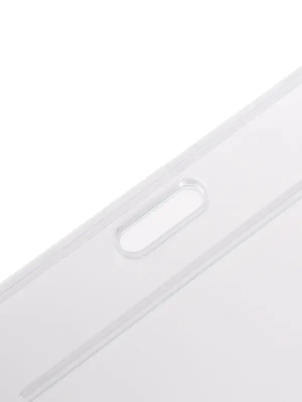 Бейдж горизонтальный, внешний 103х80 мм, внутренний 85х54 мм, пластик прозрачный