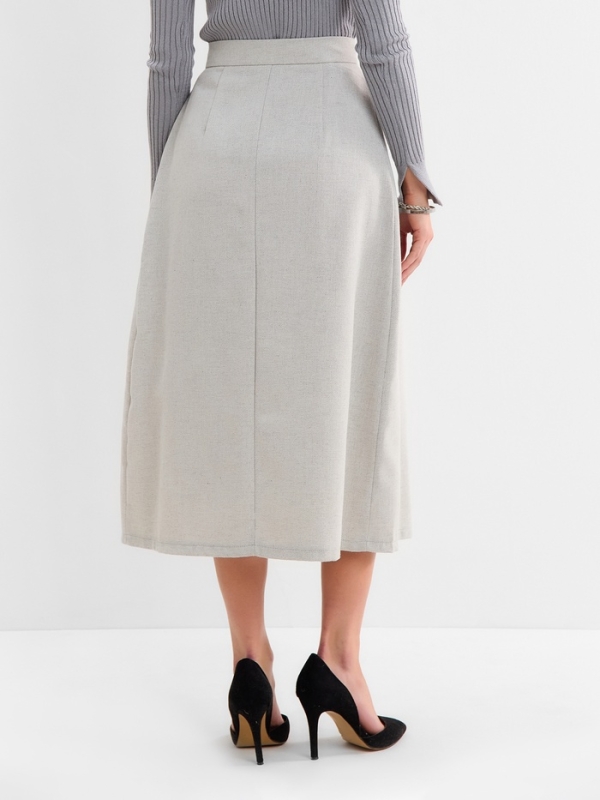 Юбка женская макси  MINAKU: Modern classic цвет серый, р-р 50