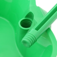 Совок для мусора Альтернатива, с черенком, пластик, 28&times;25&times;71 см, МИКС