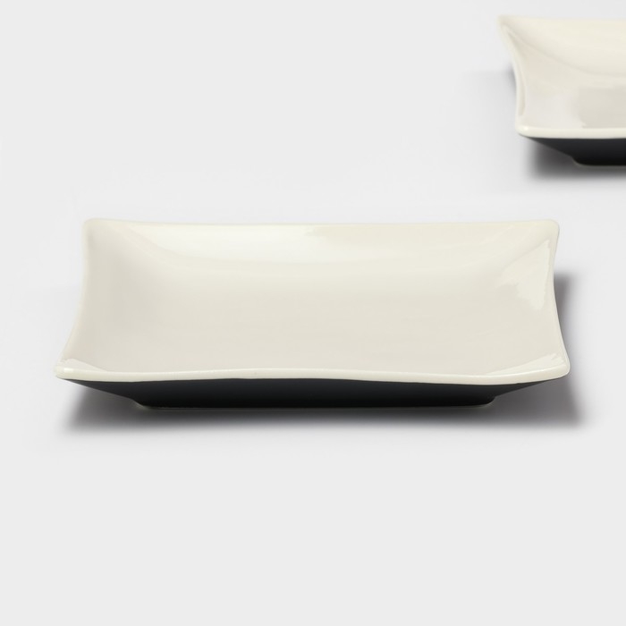 Набор тарелок керамических Magistro Matt black, 15&times;2 см, 2 шт