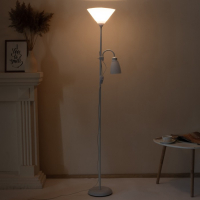 Торшер "Тренд 2" 1х40Вт Е27+1хЕ27 40Вт белый 22х22х180 см. Торшер "Тренд 2" 1х40Вт Е27+1хЕ27 40Вт белый 22х22х180 см.